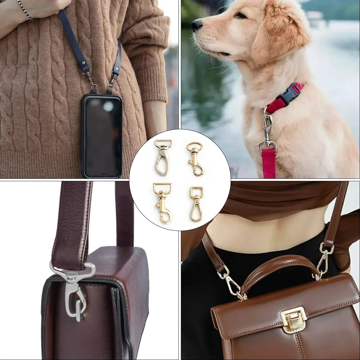 MZHardware Hardware Customized Logo Snap Hook Buckle Metal Fashion Bag Accessories Clasp Buckle for Strap and Handbag