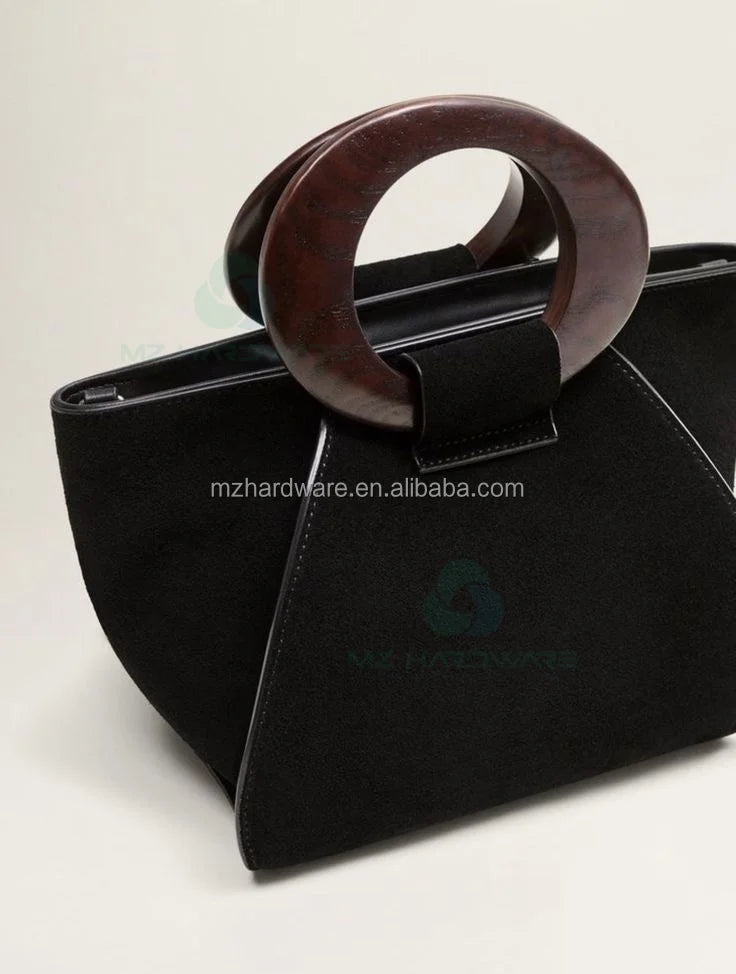 MZhardware DIY-Shape Wooden Purse Handles for Bag Making and Wallet Handle Replacement Handmade Accessories for DIY Bags