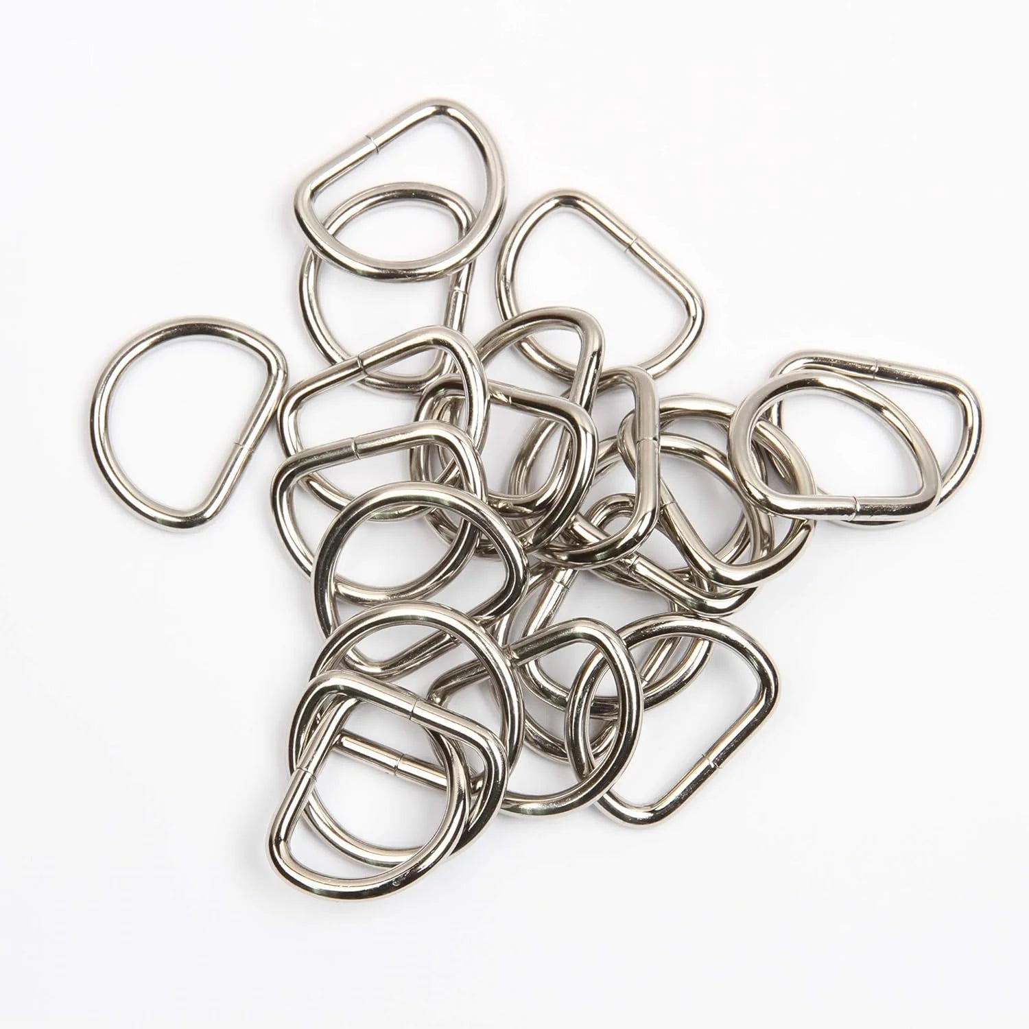 MZ Hardware High Quality Hook Eco-friendly Swivel Hook With D Rings  for Sewing, DIY Craft, Handbag, Purses (Silver)