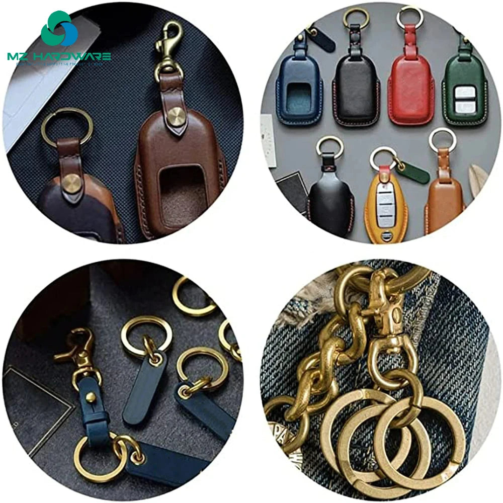 MZ High Quality Plated Keyring Hardware Keychain Metal Keychain Keyring Flat Ring Inner Diameter