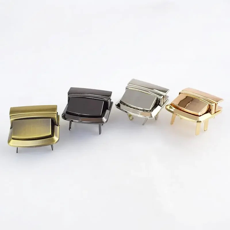 MZhardware Wholesale Price Metal Hardware Purse Push Triangle Purse Lock Hardware Leather Purse Press Twist Locks for Handbag