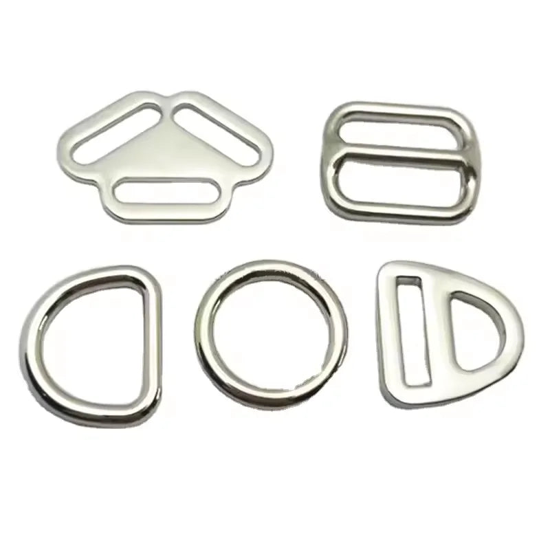 Cheap Price Curving Steel D Ring Zinc Alloy Triangle Buckle Sliding Belt Buckle D Ring Buckles Dog Collar Accessories