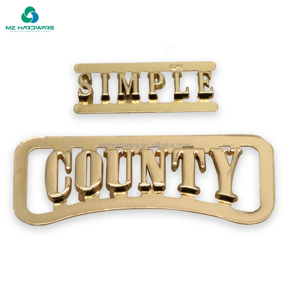 MZhardware Custom Brand Logo/Size Wholesale Clothing Tag Accessories Engraved Sewing Bag Labels for Handbags Garment Metal ISO