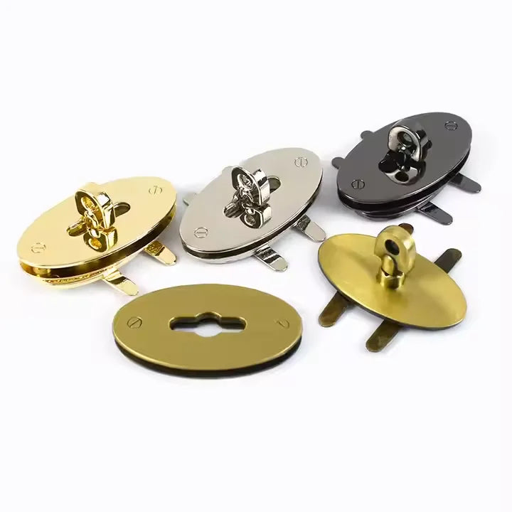 Factory Direct Sale Alloy Oval Shape Turn Lock Twist Lock Accessories Round Lock Hardware