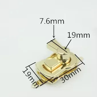 Fashionable Decoration Clip Purse Closure Alloy Turn Lock Metal Square Bag Lock Twist Lock for Handbags