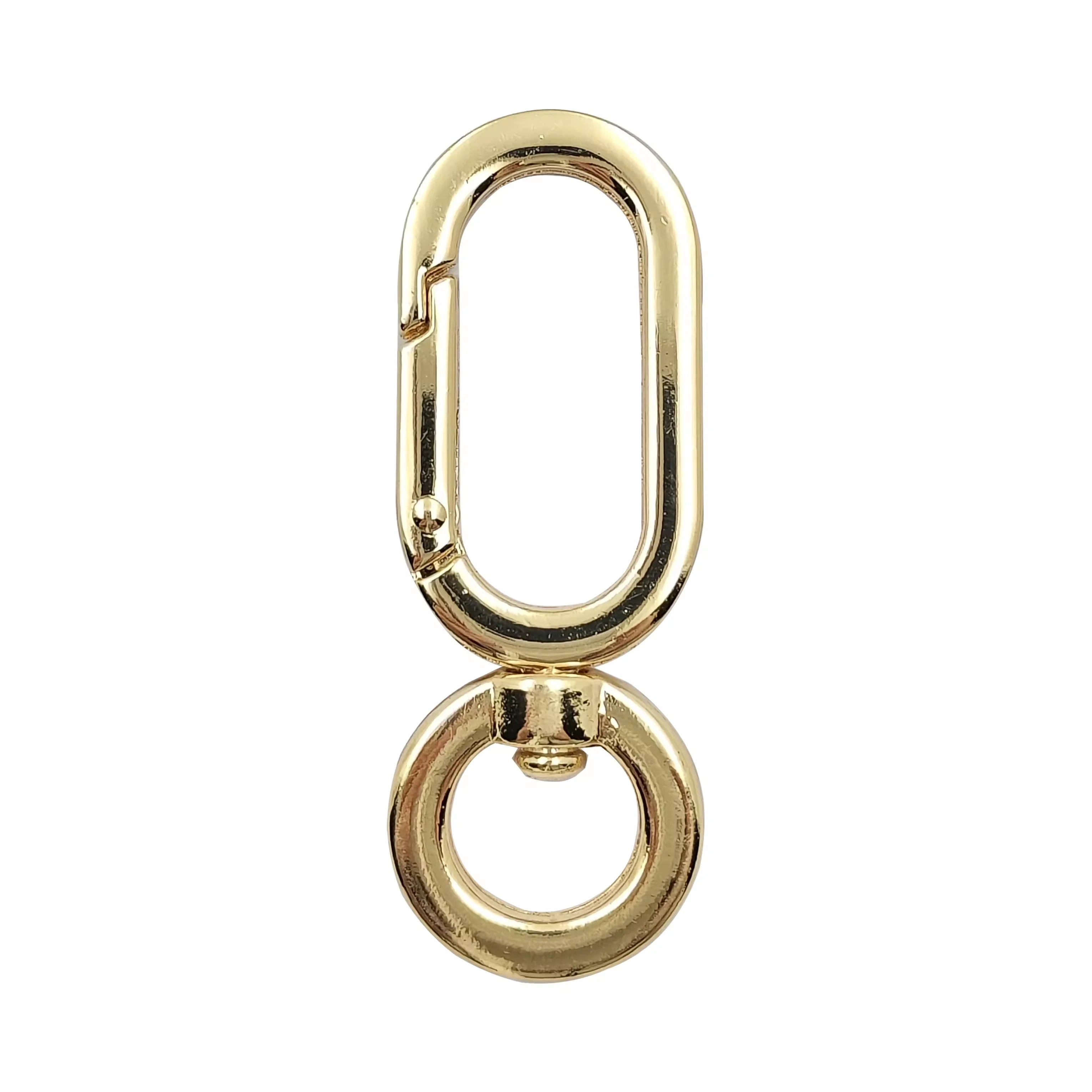 MZhardware Bag Hardware Accessories Solid Brass Snap Hook Swivel Metal Dog Hook Adjustable Carabiner