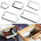 12cm/19cm/23cm/28cm/30cm Leather Luggage Metal Frame Liner Bag Rectangular Mouth Gold Sewing DIY Handmade Accessories