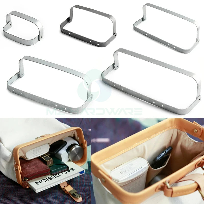 12cm/19cm/23cm/28cm/30cm Leather Luggage Metal Frame Liner Bag Rectangular Mouth Gold Sewing DIY Handmade Accessories