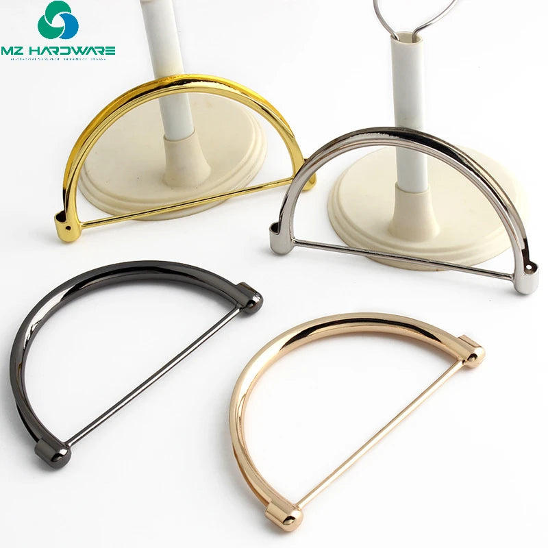 MZhardware Purse Frame Half-Round Handbag Handle Frames Zinc Alloy U-Shaped Purse Handles for DIY Wallet Making Crossbody