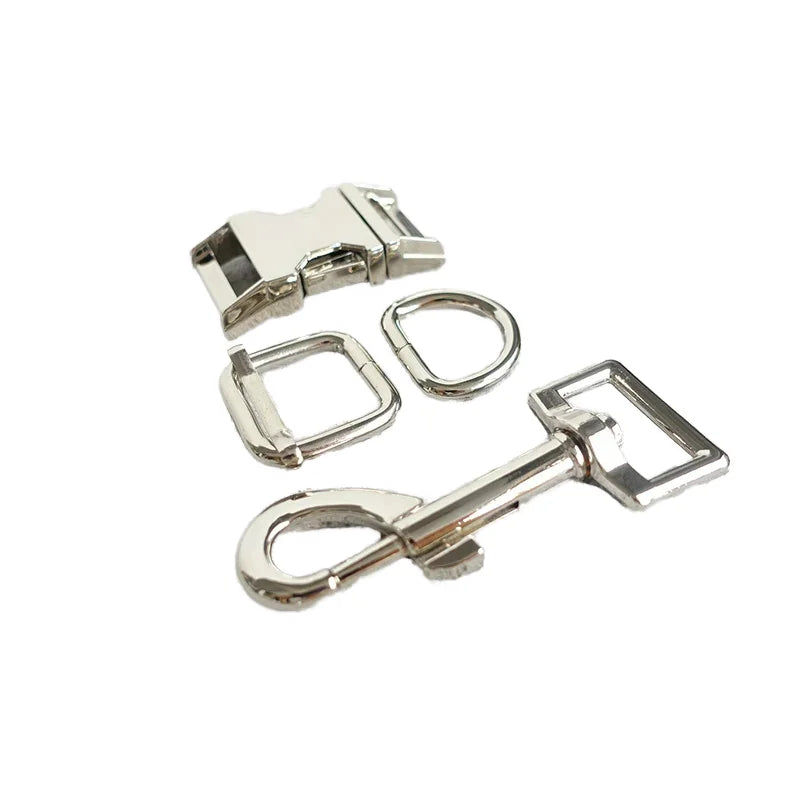 MZ Conjunto De Collar Para Perro, Hebilla De Metal + Hebilla Ajustable + Anillo D + Cierre De Metal Para Perro 4pcs/Sets
