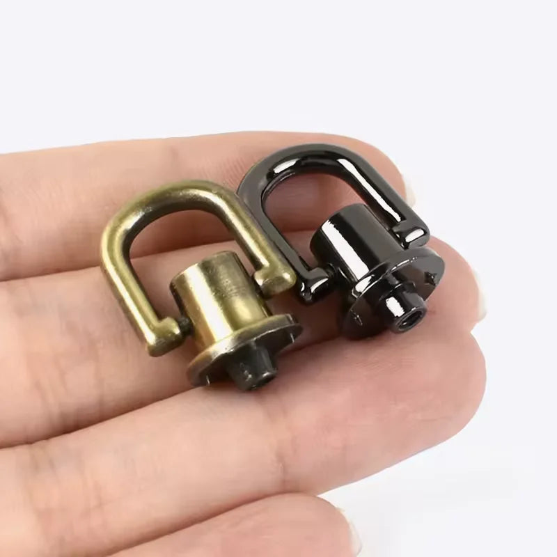 Most Popular Clip Hanger Buckle Bag Parts Bag Screw Rivet Buckle Decorative D Ring for Handbag Strap
