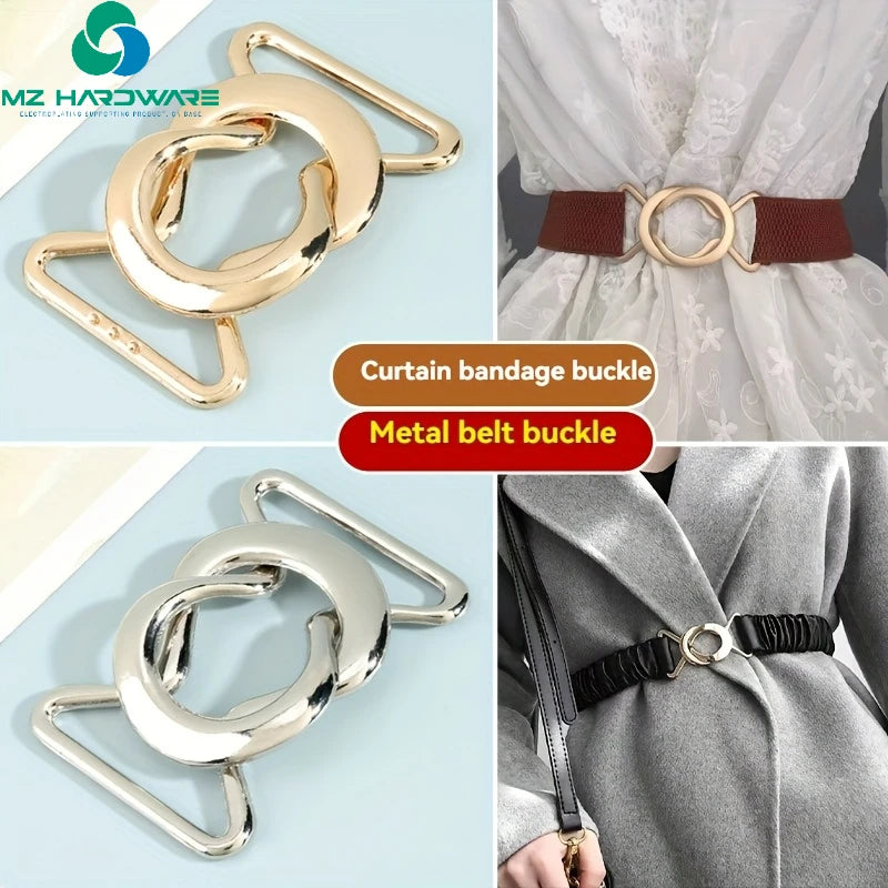 Metal Waist Buckles Decorative Adjustment Buttons Adjustment Buckles Simple and Versatile Clothing and Luggage Buttons