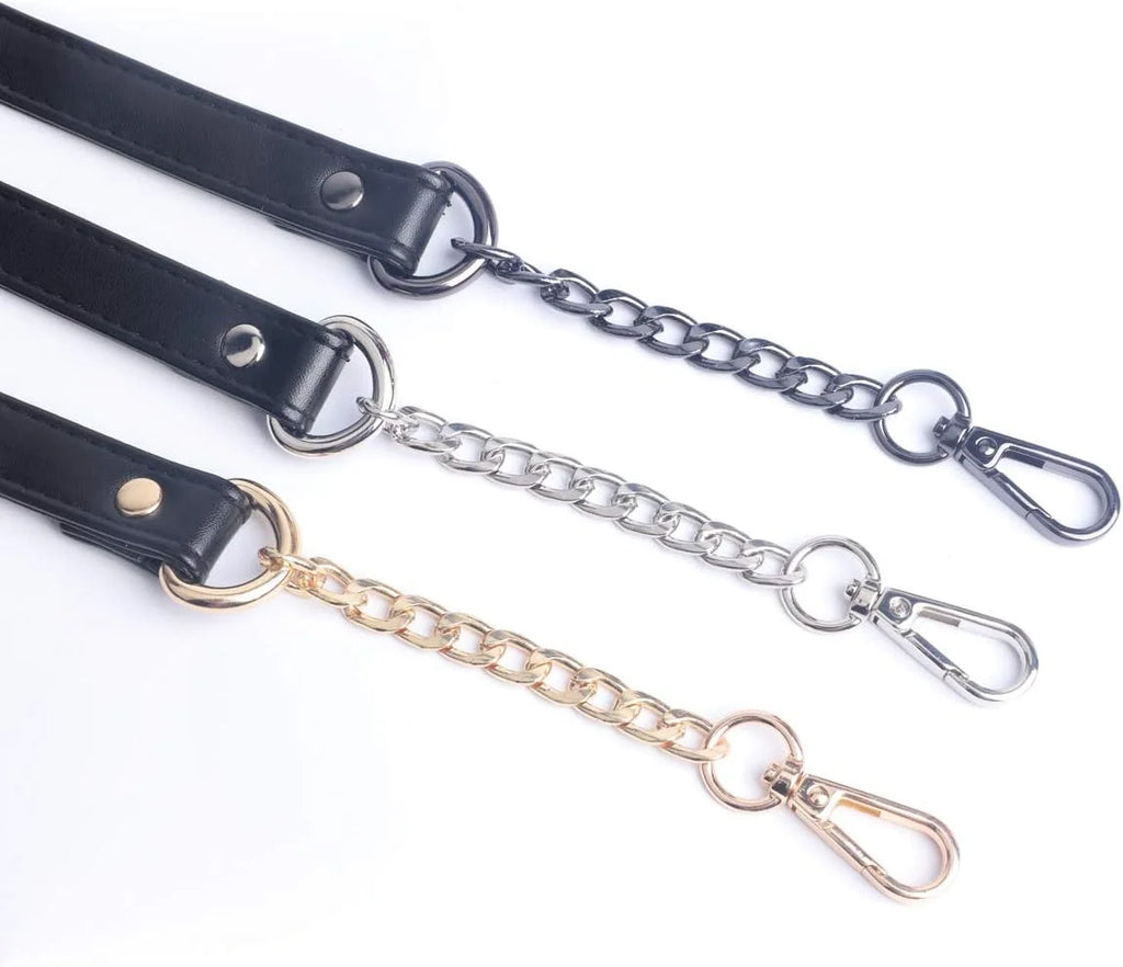 DIY Replacement Chain Strap Entrained Imitation Pearl, Fashion Handbag Metal Chains Accessories with Buckles