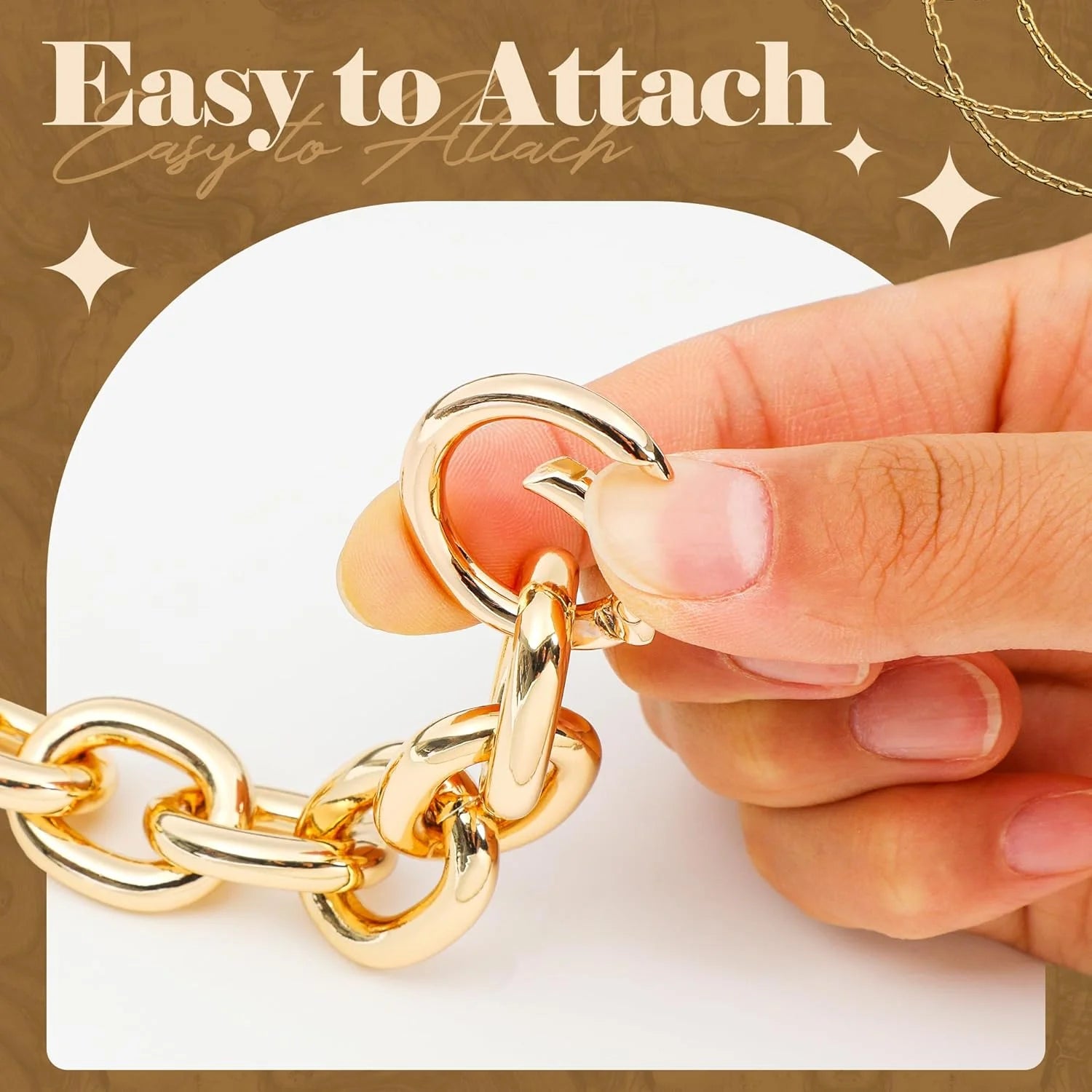 High Quality Bag Chain Small Alloy Iron Belt Handle Adjustable Gold Metal Chain Handbag Bag Accessories High Fashion Clothing