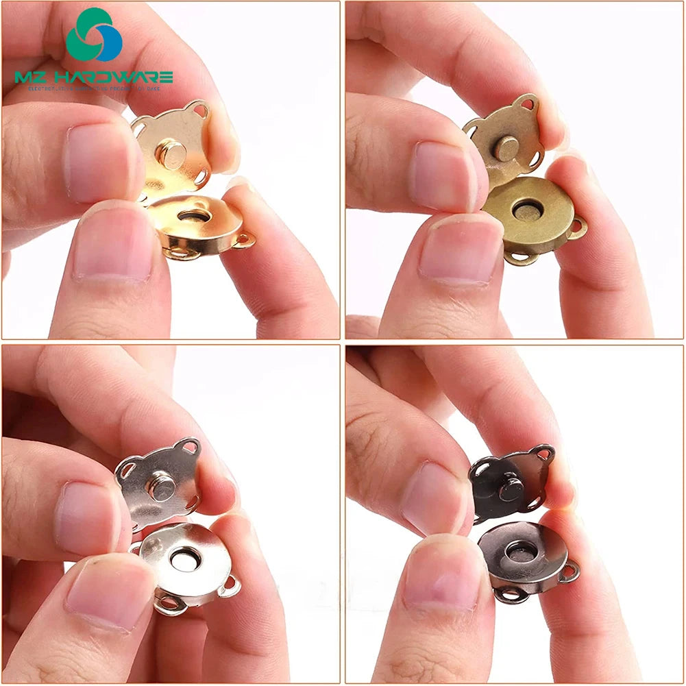MZHardware Metal Snap Magnet Button Magnetic Fastener Clasp Closure Buckle for Clothes Bag DIY Craft Sewing Accessories 15mm18mm