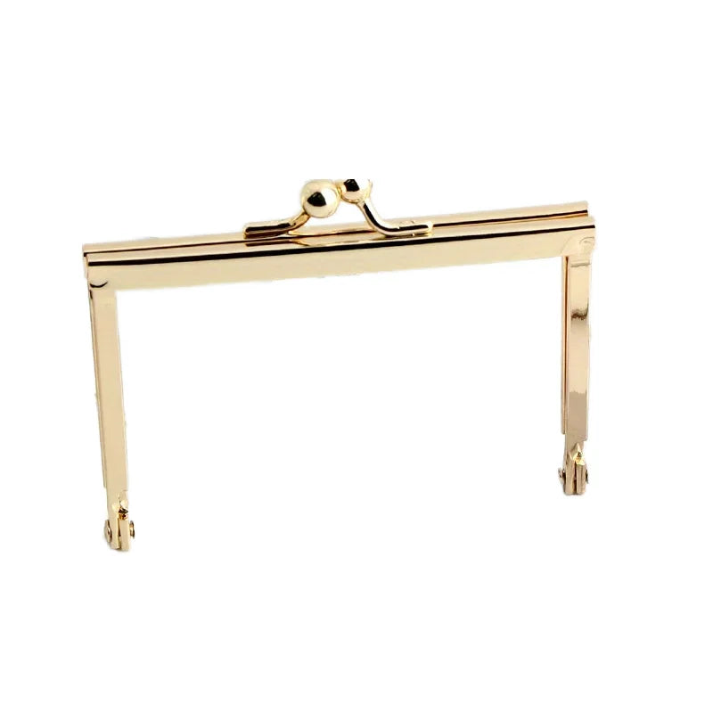 MZhardware Square Ball Bead Coin Purse Metal Frame Kiss Lock Wallet Handle Clutch Suitable for DIY Sewing Craft Bag Handbag