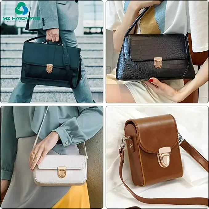 MZhardware Metal Locks Bag Clasp for Handbags Shoulder Bag Purse Totes Closures Snap Clasps DIY Craft Bag Accessories