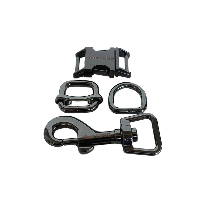 MZ Engraved(adjust Buckle+metal  Buckle+D Buckle+P Clasp)DIY Dog Collar Webbing Sewing Accessory Buckle 8 Colours 4 Sizes