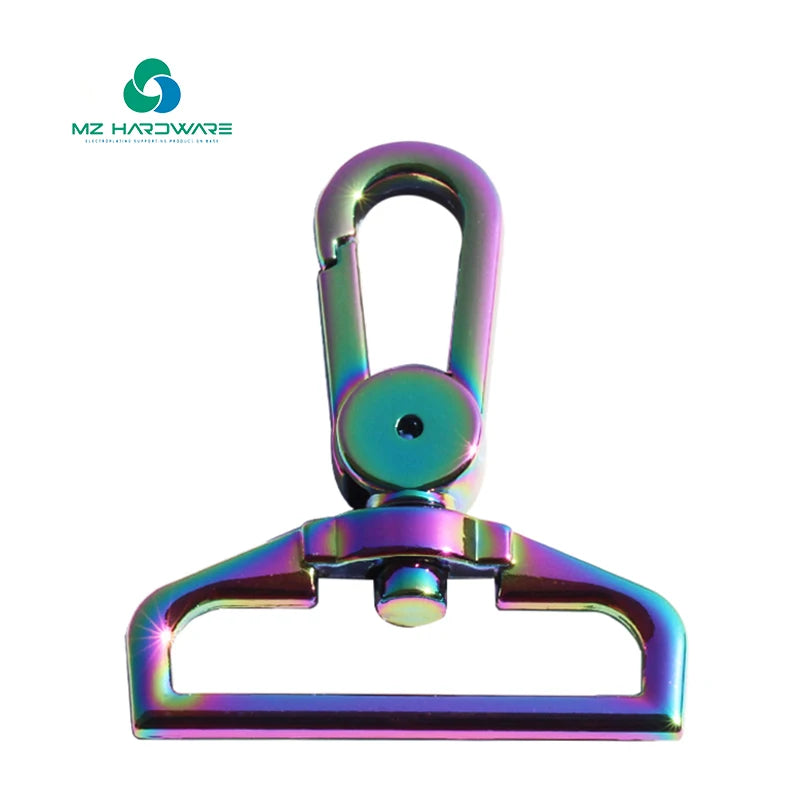 MZhardware Fashion Gold Metal Dog Buckle Zinc Alloy Lanyard Hook Key Chain with Swivel Snap Hook Adjustable