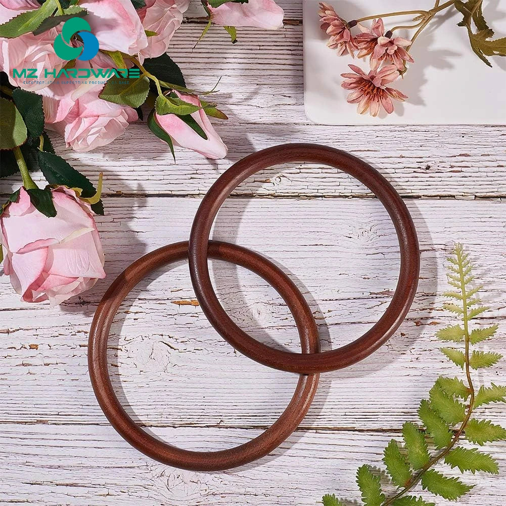 MZ DIY Bracelet Wooden Handle Circle Wooden Handle Luggage Accessories High Quality Wooden Handle for Weaving DIY Handmade Bag