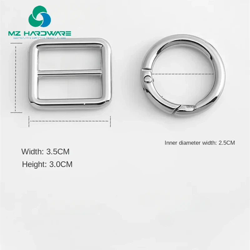 MZhardware Accessory Metal Tri-Glide Buckle and Round O Ring Special Bag Parts & Accessories