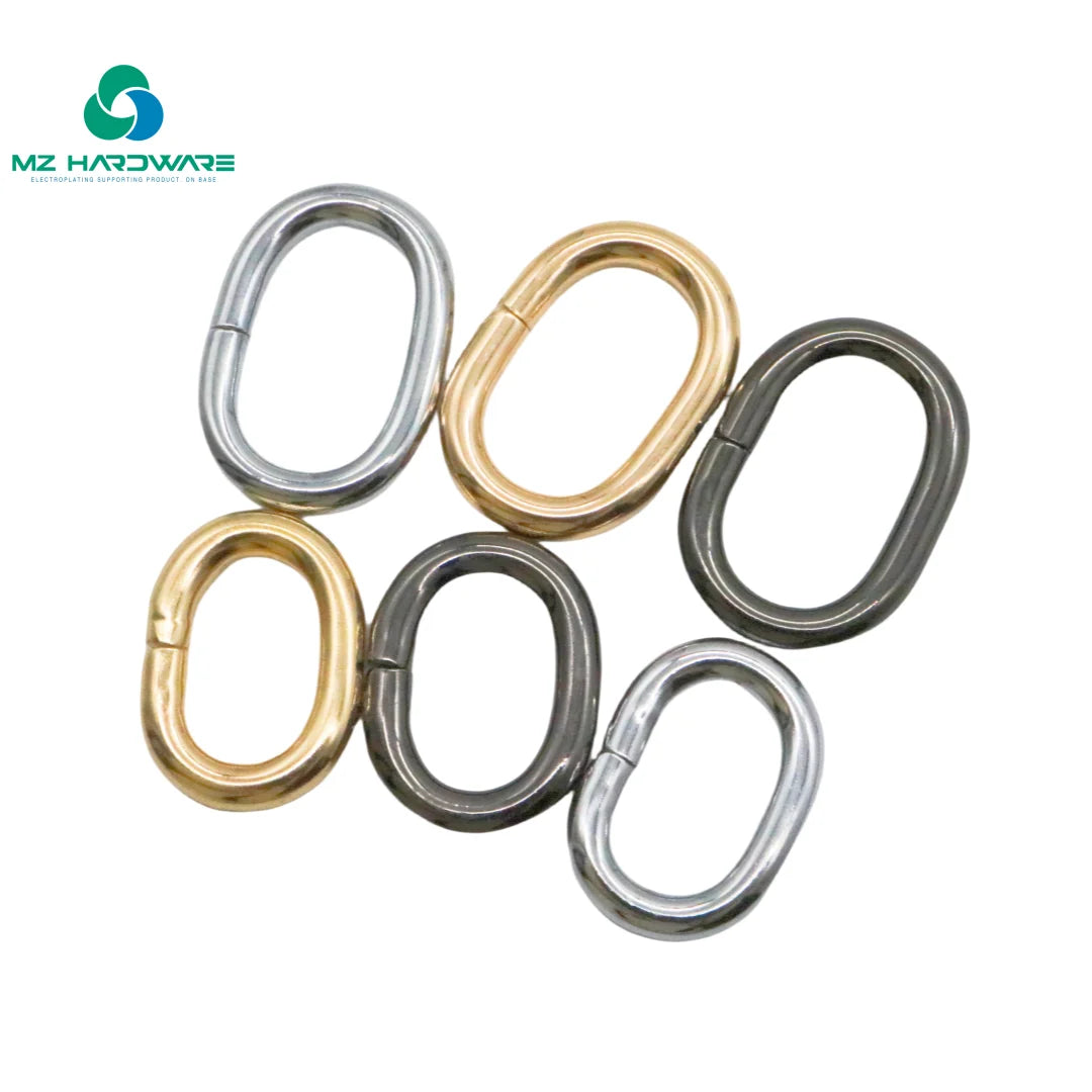 Alloy Openable Oval Ring Buckle Customized Size No Welded Wire O-Ring Buckle Leather Belt Bag Purse Strap Parts Accessories