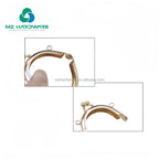 MZhardware Vintage Professional Mini Purse Frame with 5cm Bag Strap Steel Plate Connector Handles Other Bag Parts & Accessories