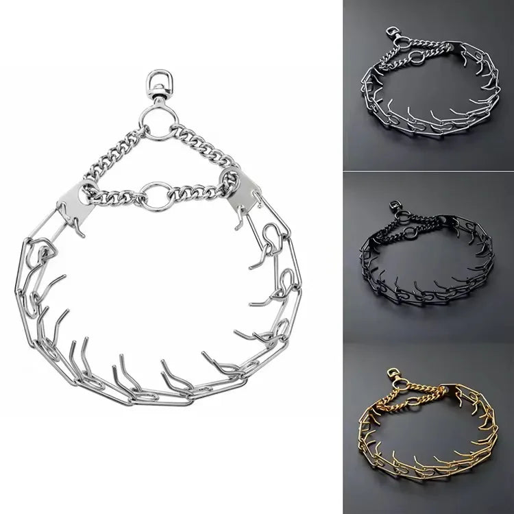 Good Quality Chrome Plated Steel Training Prong Collar for Dog Training Collar Pinch Collar Dog Training