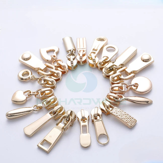 MZ 3#5# High Quality Metal Zipper Puller Zinc Alloy Wallet Small Puller Metal Zipper Puller for Luxury Ladies Bags and Clothe