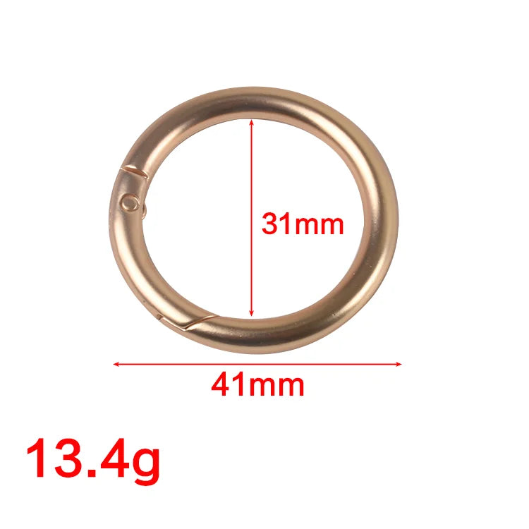 Bag Hardware Accessories O Ring Spring Clasp Open Ring Bag Buckle Metal Key Chain Spring Snap Hooks