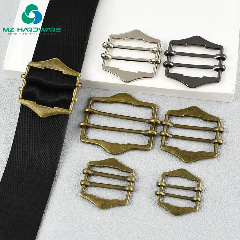 MZ Garment Adjustable Suspenders Overall Buckle Adjuster Double Slider Zinc Alloy Metal Slides Button Vest Belt Bag Part