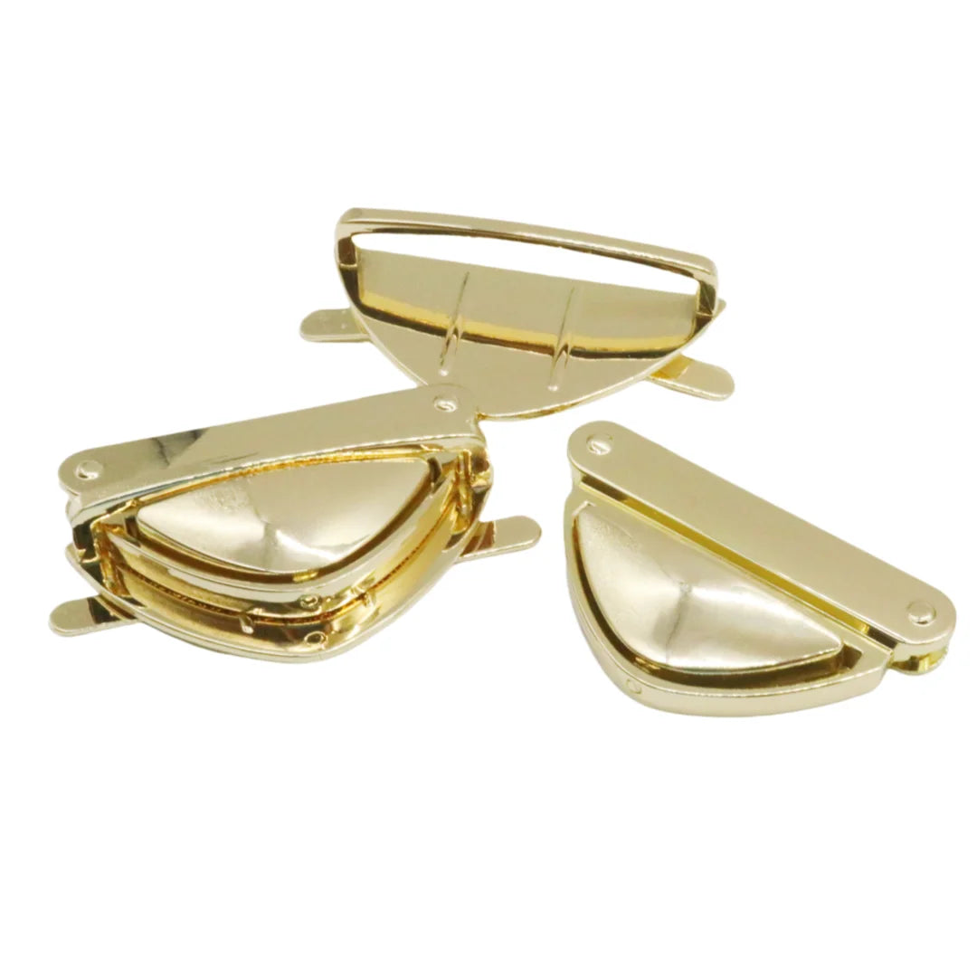 MZ Alloy Handbag Accessories Triangle Shape Lock Hardware Snap Clasps Closure Twist Buckle Purse Switch Luggage