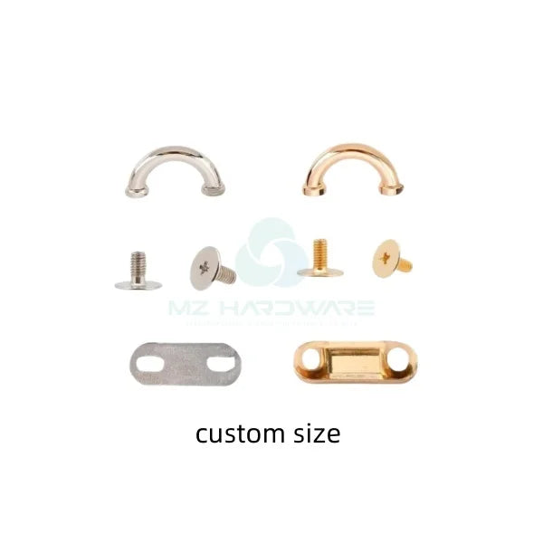 MZhardware Alloy D-Ring Bag Anchor U Rings Buckles for Arch Bridge Screws Strap Hanger Handmade Leather Bag DIY Bag Accessories