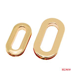 Factory Supply Custom Brass Oval Shaped Metal Eyelets Garment Grommet Oval Eyelet Handbag Alloy Eyelets Buckle