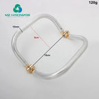 MZhardware15/19/21/25cm Aluminium Tube Purse Frame for Woven Handbags Clutch Pouch DIY Bag Metal Hardware Handmade Materials