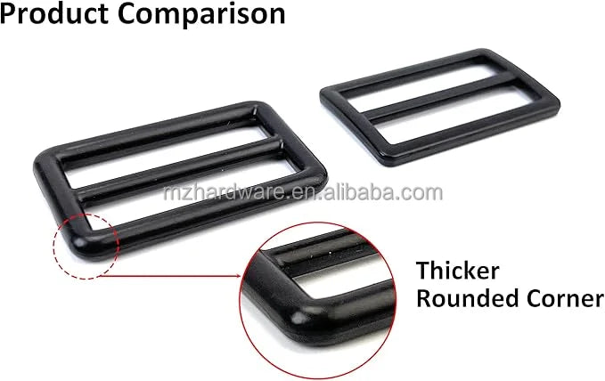 Customized Logo Engraved Buckles Square Logo Ring Rectangle Buckle Wholesale Handbag Strap Webbing Adjustable Buckles