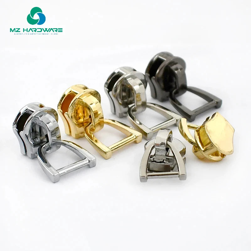3# 5# 8# 10# Zipper Sliders for Metal Zippers Tape Sewing Repair D Ring Zipper Pulls Head Clothes Jacket Replacement Zips
