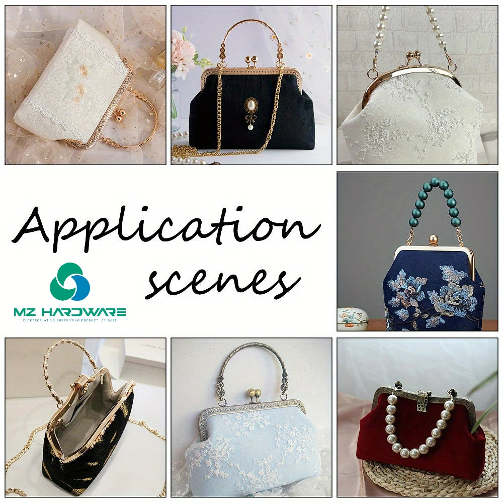 MZhardware DIY Craft Metal Purse Frame Stick Handle Bag Making Frame for Coin Purse Special Bag Parts & Accessories