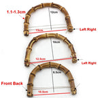 Factory Wholesale  Natural Real Half Round U Shape 10cm 12cm 14cmGold Large Bamboo Style Top Handle Purse for Bags Accessories