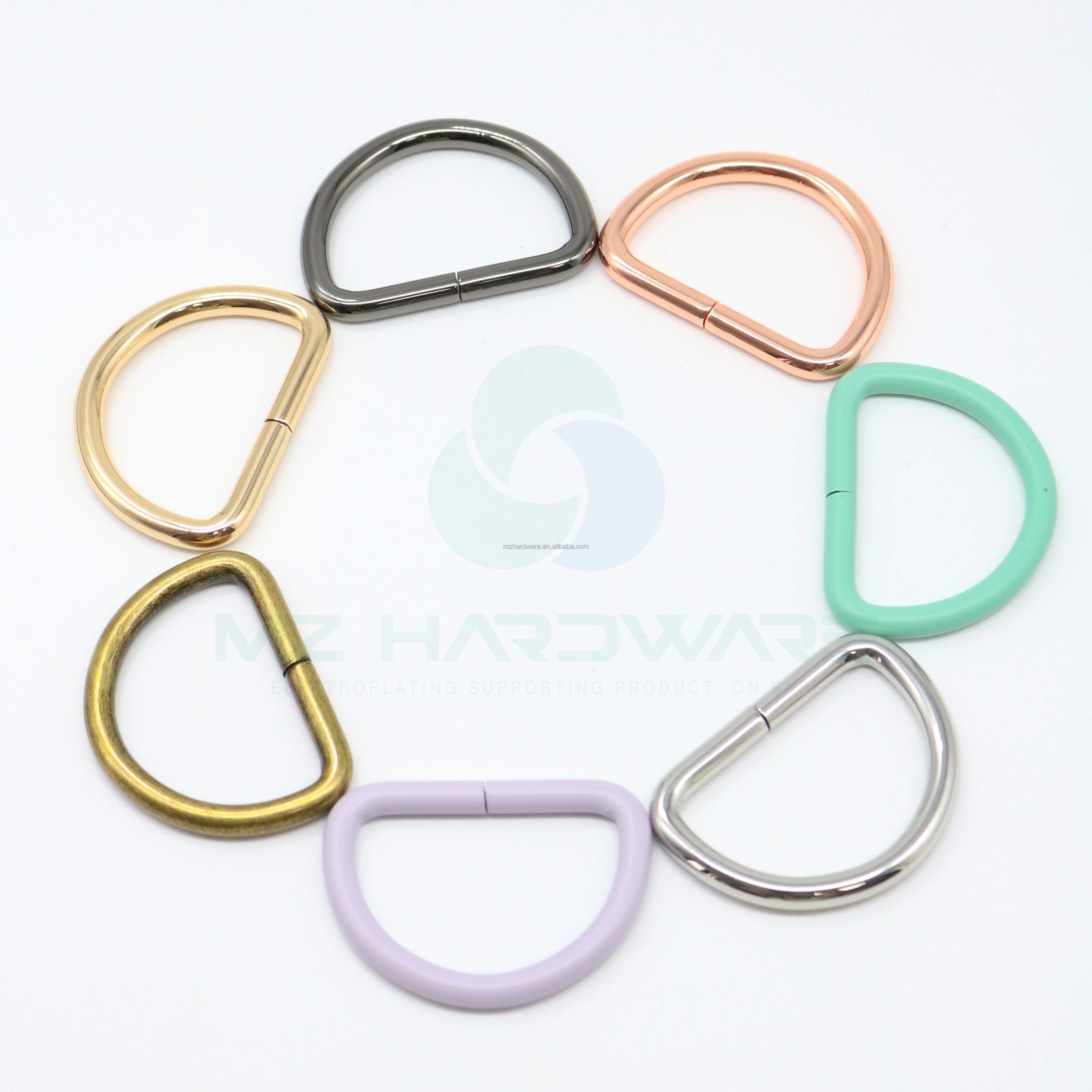 MZhardware Dog Collar Metal Strap Buckle D Ring Metal Colorful Adjustable Buckle for DIY  Dog Collar  Accessories