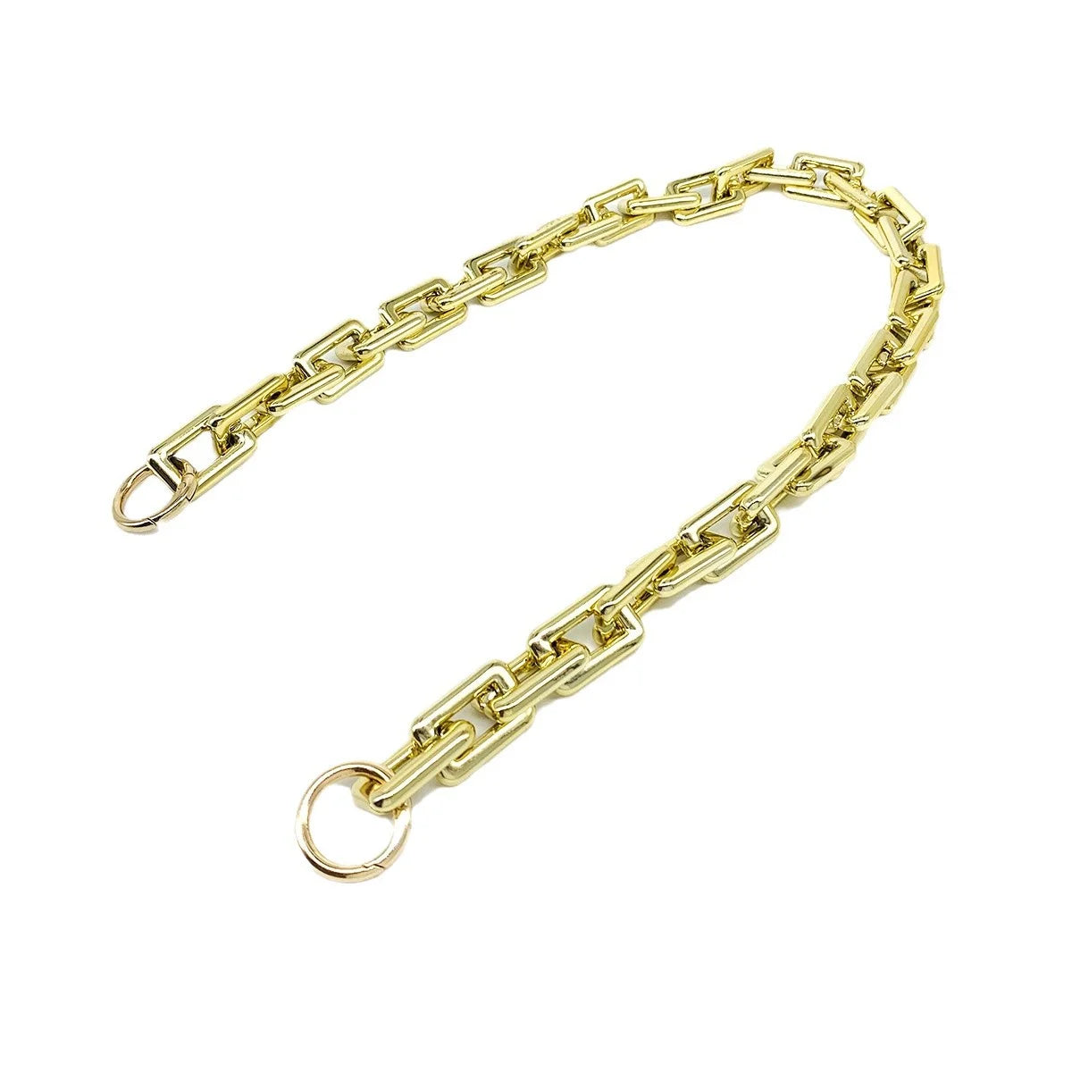 DIY Handbag Hardware Square Buckle Chain Alloy Strap for Purse Luggage Belt Snap Function Easy-to-Use Accessories