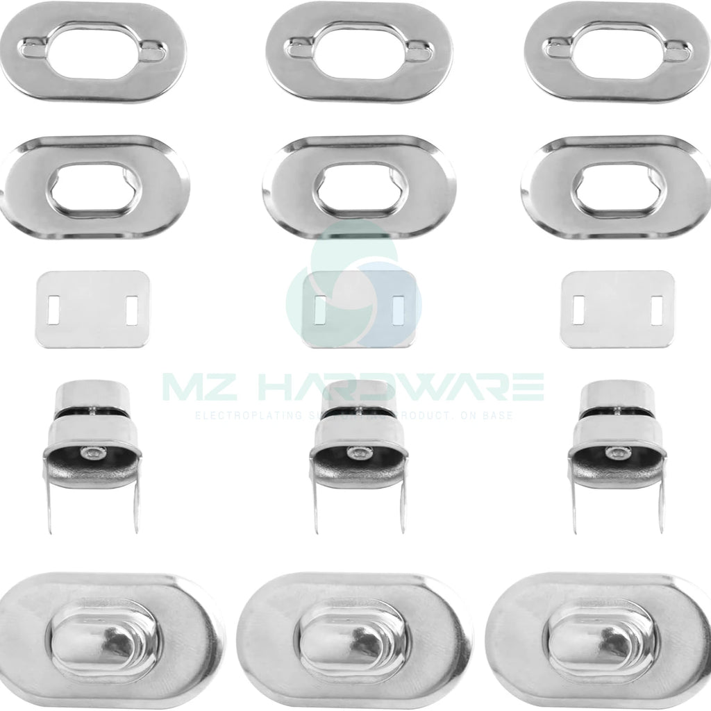 Factory Silver Twist Turn Lock Clasp for Purse Handbag Making Hardware Closures Fasteners Leather Special Bag Parts Accessories
