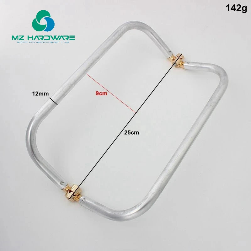 MZhardware15/19/21/25cm Aluminium Tube Purse Frame for Woven Handbags Clutch Pouch DIY Bag Metal Hardware Handmade Materials