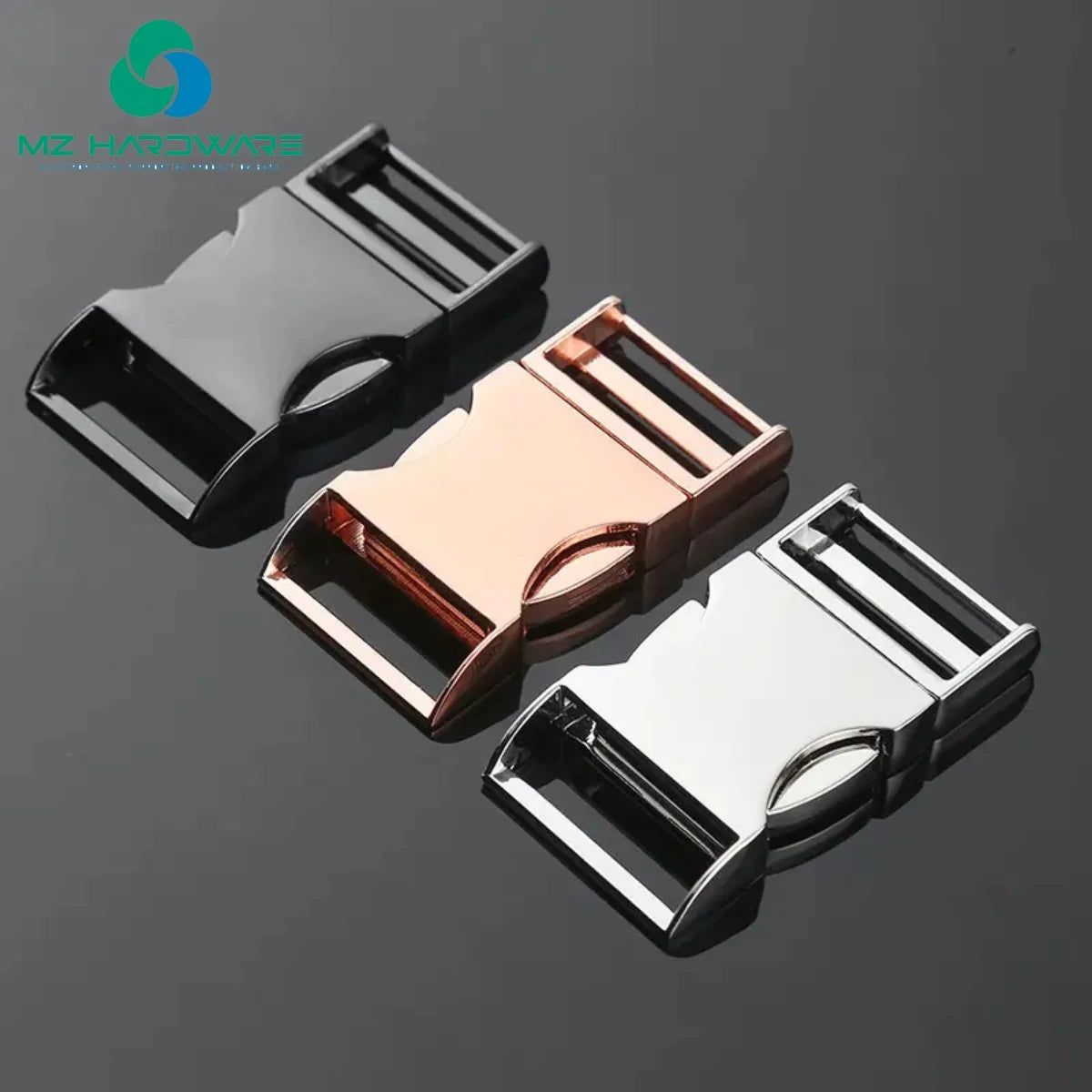 Adjustable Buckle Side Quick Release Metal Buckle Side Release Buckle and Tri-Glidefor Dog Collar Hardware