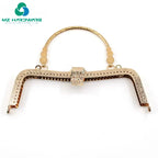 MZhardware 20.5cm Vintage Metal Purse Frame Golden Antique Bronze Silver Golden Kiss Clasp Handle DIY Bag Accessories