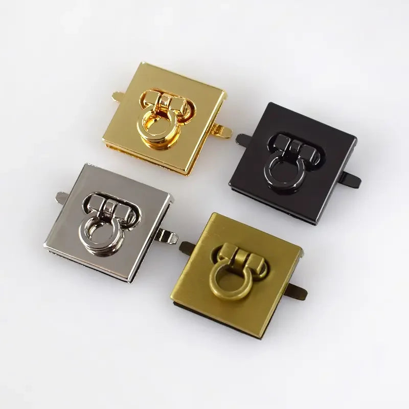 MZ Hardware High Quality Purse Hardware Accessories Bag Turn Locks Clasps Closure Square Handbag Twist Lock