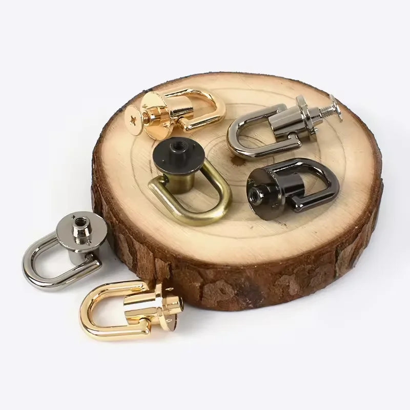 Most Popular Clip Hanger Buckle Bag Parts Bag Screw Rivet Buckle Decorative D Ring for Handbag Strap