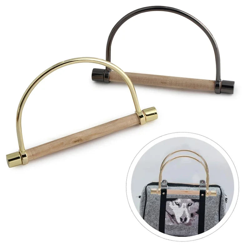 MZhardware High-Grade Women Wallet D-Shaped Replacement Metal Handbag Handles Other Bag Parts & Accessories