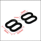 8-Shaped Strap Adjuster for Bra Coated Slider Metal Ring and Slider Underwear Accessories Bag Parts & Accessories