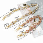 Fashion Women's Bag Straps High Quality Bag Handle  Handbag Accessories Key Chain Plastic Acrylic Bag Chain
